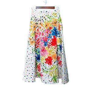 Christopher Kane Floral Midi Skirt | Recycled Satin | Runway